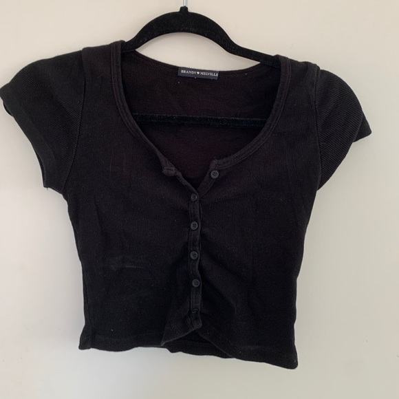 Brandy Melville Tops - brandy button up tshirt